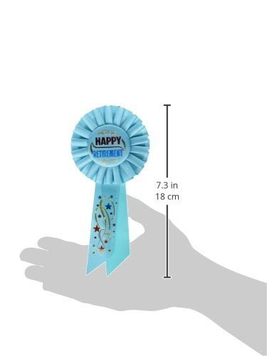 Beistle Happy Retirement Rosette, 3.25" x 6.5", Multicolor