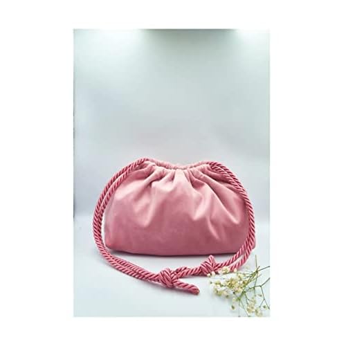 Drawstring Velvet Makeup Bag with Water-Resistant Interior: Cosmetic/Travel/Toiletry/Beauty Makeup Bag/Pouch/Sack with Chic drawstring, for Birthdays/Valentines/Christmas/Thanksgiving