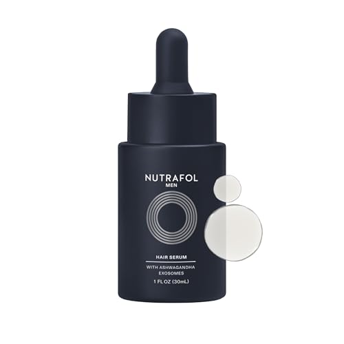 Nutrafol Men's Hair Serum, Clinically Tested to Support Visibly Thicker Hair and Scalp Coverage, Lightweight and Non-Greasy, for Daily Use - 30mL, 1 Bottle