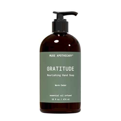 Muse Apothecary Hand Ritual - Botanical Collection - Aromatic and Nourishing Hand Soap, Infused with Natural Aromatherapy Essential Oils - 16 oz, Warm Cedar