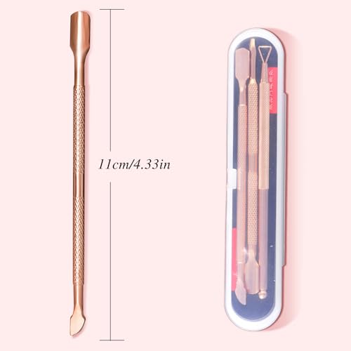 Nail Cuticle Pusher - Stainless Triangle Gel Nail Polish Remover Cuticle Peeler Scraper Remover Tool for Fingernails and Toenails
