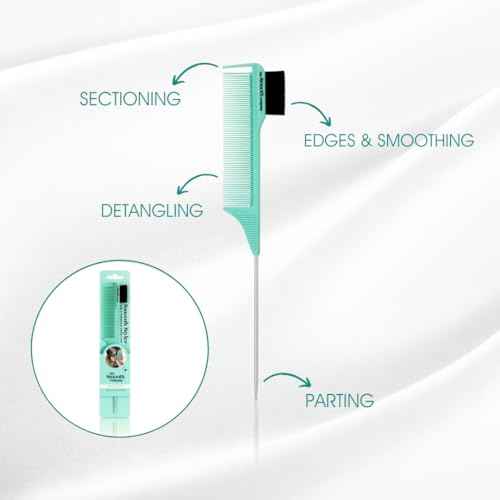 Professional Styling Comb. 4 in 1 Detangling, Sectioning,Edges/Smoothing & Parting