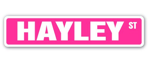Hayley Street Sign Childrens Name Room Sign | Indoor/Outdoor | 18" Wide