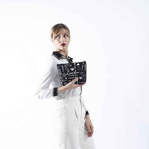 London City Skyline Zipper Pouch Makeup Bag - London Is Always A Good Idea (BLK)