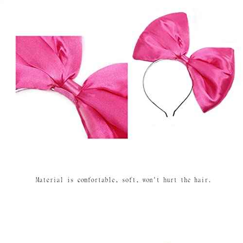 Hair Bands, Pink Bowknot Hairband, Women Hair Hoop for Daily Use, Party, Cosplay, Costume Party Decoration