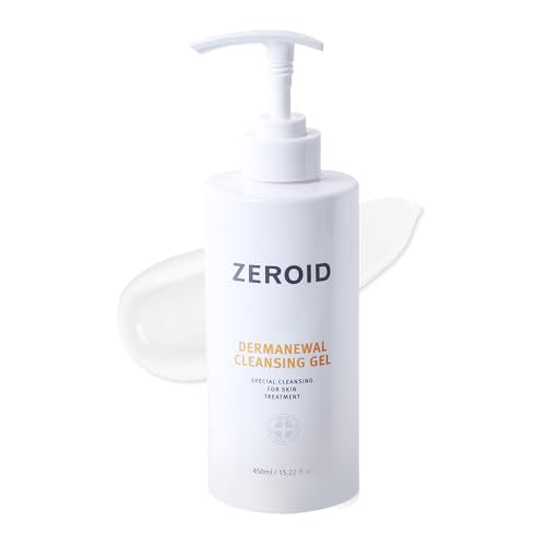 ZEROID | Dermanewal Cleansing Gel | Hydrating Face and Body Wash | Moisturizing Korean Shower Gel | Body Care for Women & Men | Korean Bath Products | Body Care Skin Treatments | 15.22 fl oz (450ml)