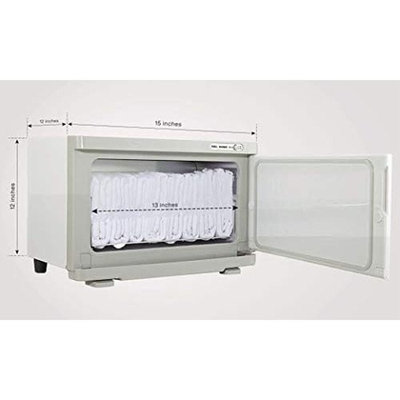 Pursonic Professional Towel Warmer with UV Sterilizer - 8L Premium Towel Warmer 360 Heating with Separate Water Tank - Aluminum Interior for Bathroom, Spa, Salon & Home (White)