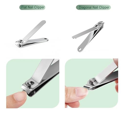 Manicure Set for Men & Women, 5-Piece Nail Care Kit, Portable Grooming Kit for Travel, Stainless Steel Nail Tools with Case Suitable for Home, Office, Outdoor Travel Kit