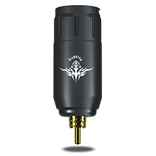 Tattoo Battery Power Supply RCA Spare Portable Rechargeable Cordless Motor for Tattoo Pen Rotary Tattoo Machine Permanent Makeup Equipment (RCA Black)