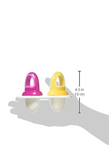 Nuby Popsicles Molds 1 Pack 4 Handle - Garden Fresh Fruitsicle Frozen Pop Tray - Multicolored Popsicle Molds For Kids, Baby Essentials