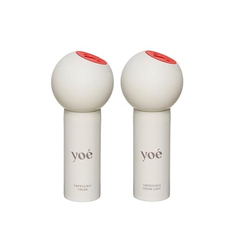 YO? Discovery Duo | Ympossible Cream & Cream Light | Age-Defying | Hydration, Repair & Radiance | Skin Barrier Support | EWG Verified, Vegan, Cruelty Free | 2 x 8ml / 0.3 fl oz each