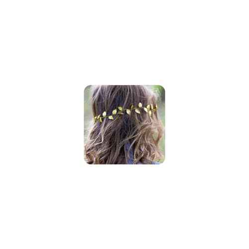 Bridal Leaf Hair Vine Delicate Handmade Leaves Hair Chain Gold Wedding Hair Accessories Jewelry for Bride and Women (Gold)