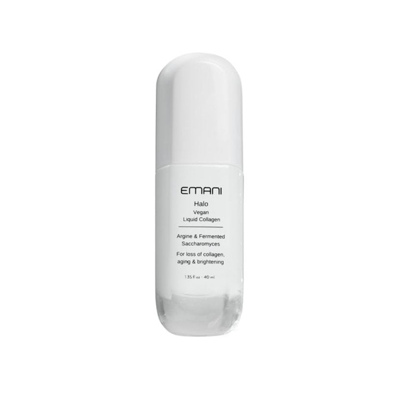 Emani Halo Vegan Collagen Serum for Face, Anti Aging Peptide Serum with Collagen Boost, Ideal for Fine Lines, Wrinkles, and Rough Texture, 1.18 fl oz