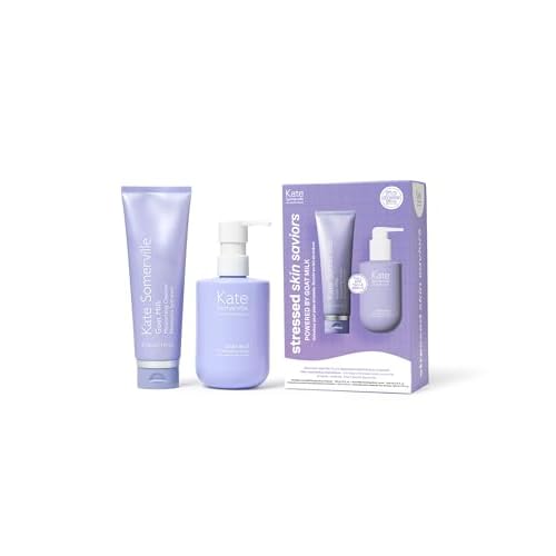 Kate Somerville Stressed Skin Saviors Goat Milk Set ? Full Sized Face and Body Skincare Set with Goat Milk Cleanser & Goat Milk Body Lotion