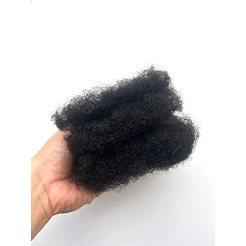 Afro Kinky Bulk 100 £¥ Human Hair for Dreadlock Extensions,16 Inch 60g 2 Bundles/Package Black,Making Dreadlocks Twist or Braids Repair Extensions
