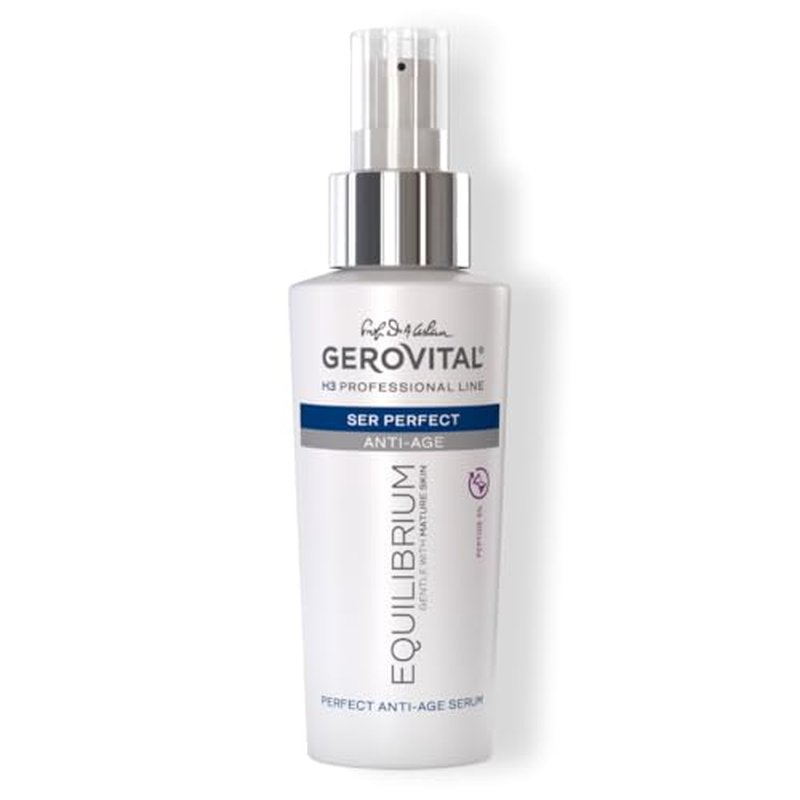 Gerovital EQUILIBRIUM Perfect Anti-Aging Serum with Peptide 5% | Intensive Treatment for Mature, Dry and Wrinkled Skin | Professional Product, 100 ml