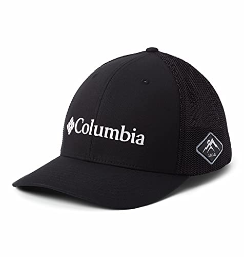 Columbia Unisex Mesh Ball Cap, Black/White, XX-Large