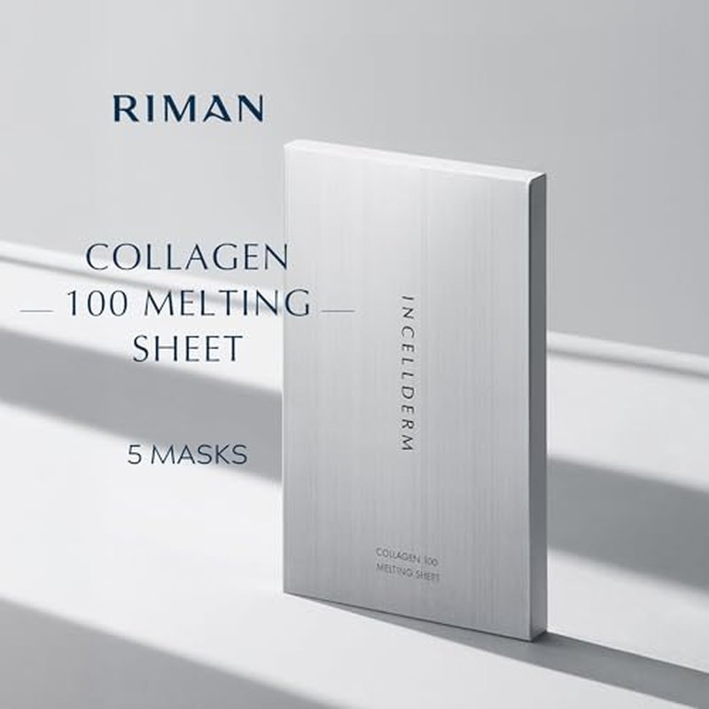 Incellderm Collagen 100 Melting Sheet Mask | Collagen-Infused Formula | Ultra-Fine Fiber Technology for Optimized Absorption and Hydration | Supports Skin Smoothness and Elasticity