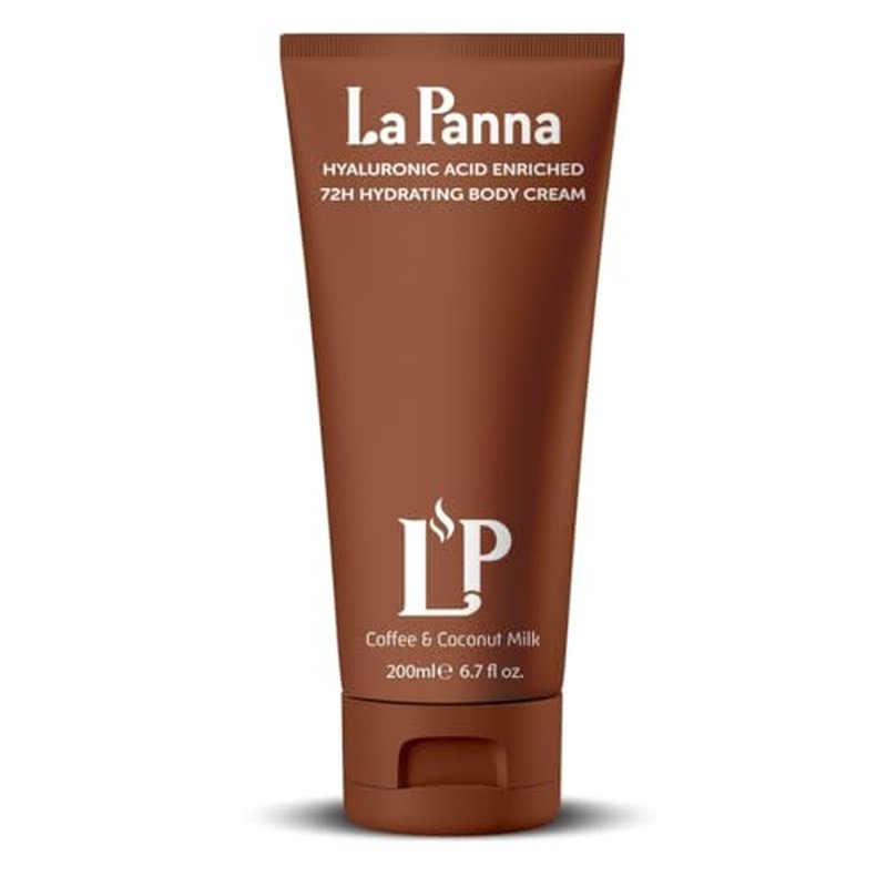 Coffee & Coconut Milk Body Cream for Women & Men | Deep Moisture Body Cream with Hyaluronic Acid & Vitamin E | For Extra Dry, Flaky Skin| Fast Absorbing | Cruelty-Free & Vegan | 6.7 fl oz