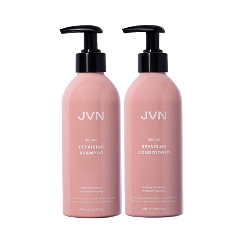 JVN Revive Repairing Shampoo and Conditioner Set, 20 Fl Oz, Strengthen & Repair Damaged, Color Treated, or Fragile Hair, Hair Care for Women and Men, Silicone and Sulfate Free Shampoo and Conditioner