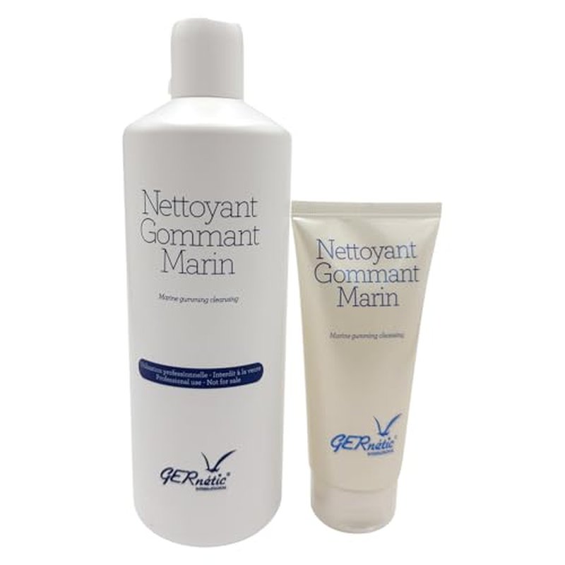 Gernetic Nettoyant Gommant Marin Exfoliating & Cleansing Gel 16.9 Ounce and 3.0 Ounce DUO