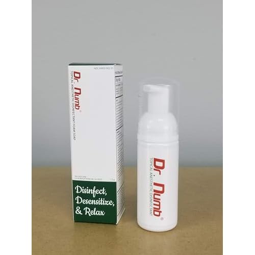 Dr. Numb 4% Lidocaine Foaming Soap with Benzethonium Chloride ? Numbing Wash for Local and Anorectal Uses ? 1.7 oz (3 Bottles)