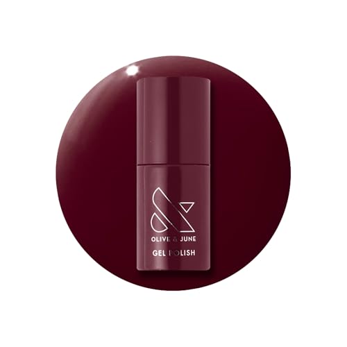 Olive & June Gel Polish | UV LED Nail Lamp Needed | Long Lasting Formula | Up to 21 Days of Wear | Damage-Free Removal | Salon-Quality Manicure, Pedicure at Home | Obsessed | Dark Ruby