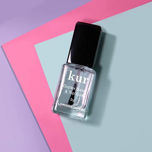 LONDONTOWN Duplex Base and Top Coat, Two-in-One Base Coat Top Coat, 12mL