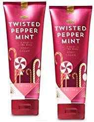 Bath and Body Works 2 Pack Twisted Peppermint Ultra Shea Body Cream 8 Oz.