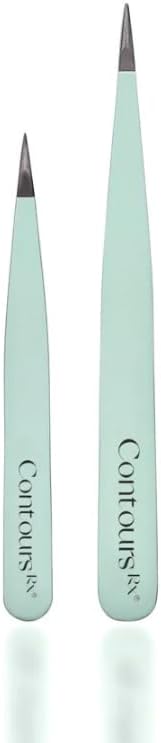 Precision Tweezers - Needle Nose Stainless Steel for Eyebrow Grooming & Lash Application | TSA-Approved 3" & 4" Combo Pack