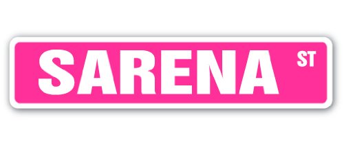 Sarena Street Sign Childrens Name Room Sign | Indoor/Outdoor | 18" Wide