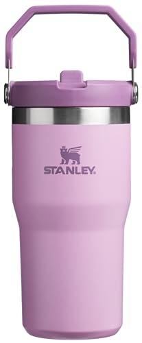 Stanley IceFlow Flip Straw Tumbler with Handle 20 oz | Twist On Lid and Flip Up Straw | Leak Resistant Water Bottle | Insulated Stainless Steel |BPA-Free | Lilac