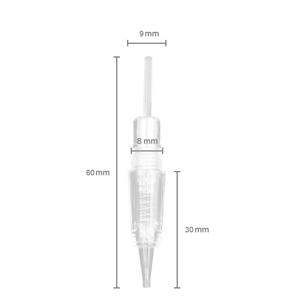 Disposable Pigment Cartridges Tattoo Needle Shading Tip Caps 1R/3R/7F for Permanent Makeup Machine Eyebrow Tattoo Pen Set(Mixed Sizes,30PCS)