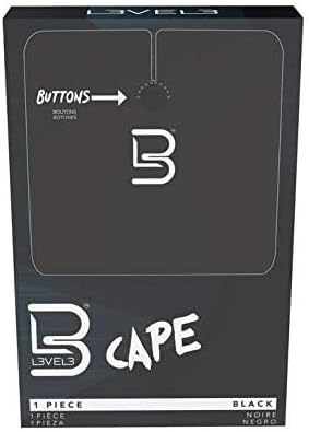 Black Barber Cape - Adjustable Neck Closure for Comfort | Universal Size for Stylists