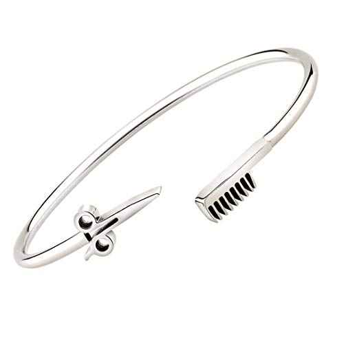 BNQL Hair Stylist Scissor and Comb Bracelet Hair Salon Stylist Thanks Jewelry