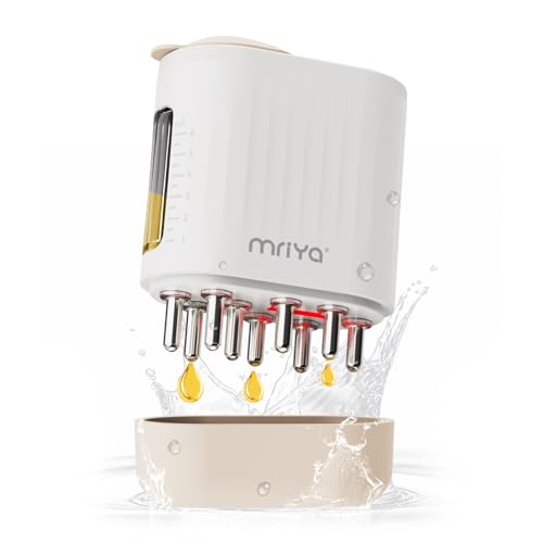 mriya 2 in 1 Electric Hair Treatment Applicator and Massager Brush for Hair Growth, Essential Oil and Serum Application