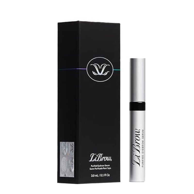 LiBrow Purified Eyebrow Serum to Grow Darker, Fuller, Thicker-Looking Brows - Natural Botanical Extracts, Safe for Sensitive Skin & Thin Overplucked Brows - Vegan & Cruelty-Free (3mL, 90-Day Supply)