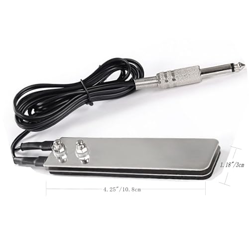 Tattoo Foot Pedal Switch,Mini Flat Stainless Steel Pedal Tattoo Machine Metal Tattoo Power Switch Tattoo Power Supply For Tattoo Power Machine Guns Tattoo Kits Tattoo Supplies