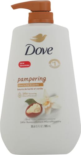 Dove Body Wash - Shea Butter & Vanilla Moisturizing Cleanser | 30.6 oz (Pack of 2)