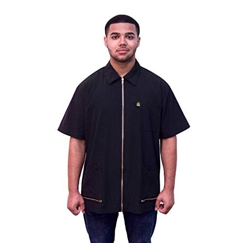 King Midas EmpireProfessional Hair Barber Jacket - Ultra Lightweight - Short Sleeves Salon Smocks