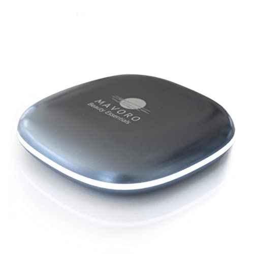 Mavoro LED Lighted Travel Makeup Mirror | 1x/10x Magnification | Rechargeable USB-C | Pocket & Purse Portable Lighted Travel Makeup Compact Mirror, Touch Sensor (Graphite Grey)