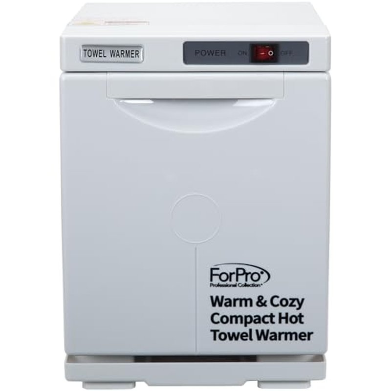 ForPro Warm & Cozy Hot Towel Warmer, Compact 5L Capacity Cabinet, Stainless Steel Rack, White