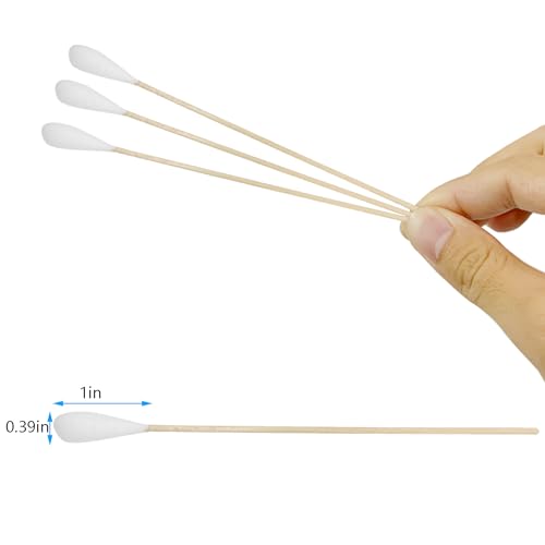 6 Inch Long Cotton Swabs (Large Size) 100pcs for Pets, Gun Cleaning or Makeup