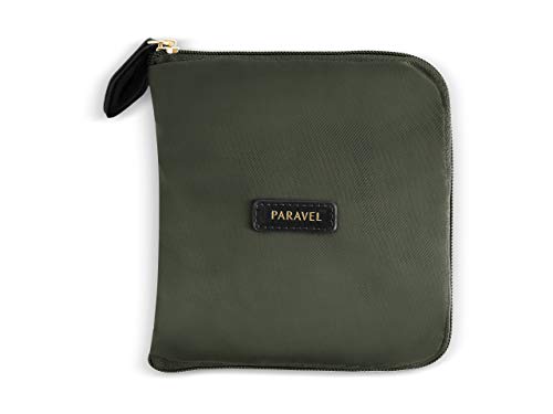 Paravel Fold Up Travel Backpack | Packable and Lightweight Foldable Travel Bag | Carry On Nylon Backpack with Trolley Sleeve, Safari Green