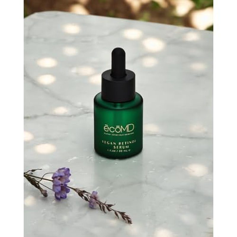 Vegan Retinol Serum, 1 fl oz, Gentle Anti-Aging Face Serum with Bakuchiol for Sensitive Skin, Natural Botanical Formula