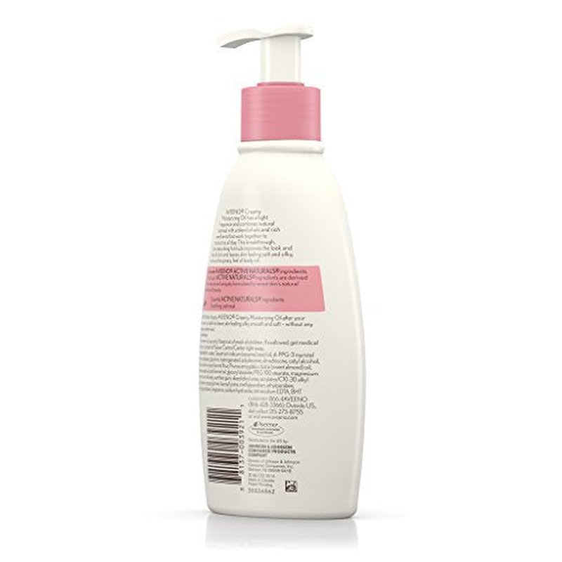 Aveeno Creamy Oil Daily Body Moisturizer, Non-Greasy & Lightly Scented Body Moisturizer with Oat & Almond Oil Nourishes Dry Skin with 24 Hours of Moisture, Non-Comedogenic, 12 fl. oz