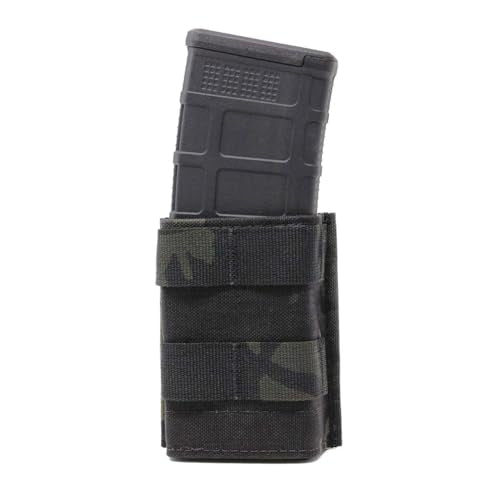 Esstac Single 5.56 M4 Midlength KYWI Mag Pouch (Multicam Black, Attachment Method: 2X Malice Clips)
