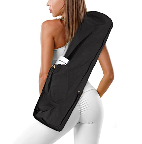 EnjoyActive Large Yoga Mat Bag for 1/2” Mat | Waterproof, Full-Zip, Multi Pockets, Adjustable Strap, Premium | Carry All Gears Perfectly to Gym Class Beach Park Travel for Women & Men…