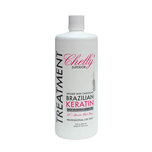 Chelly Superior Infused with Chocolate Brazilian Keratin Treatment 946ml (32 fl oz) | Progressive Brush | Straightening & Smoothing System | Hair Straightening Therapy | 100% Straight Hair | Frizzy Free