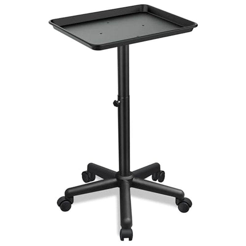 Salon Tray on Wheels, Salon Rolling Tray with Adjustable Height, Hair Stylist Tray, Suitable for Tattoo Tray and Dental Tray